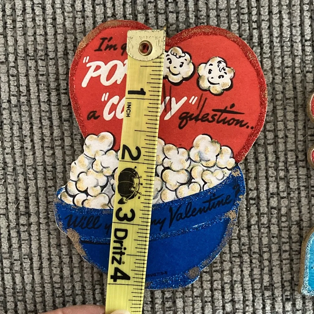 Handmade retro wooden Valentine’s Day ornament decorations x7